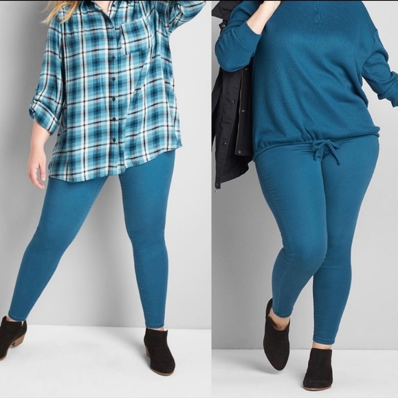 Lane Bryant Pants - Layne Bryant Teal Signature Fit Skinny Stretch Plus Size 18